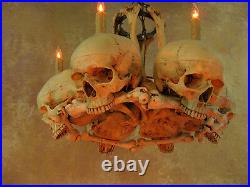 Skull Hip Bone Chandelier, Halloween Prop, Human Skeletons, NEW