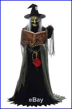 Spell Speaking Witch Animated Halloween Lifesize Prop Haunted House 6 ft Talking