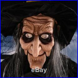 Spell Speaking Witch Haunted House Animated Halloween Life Size Props Decoration