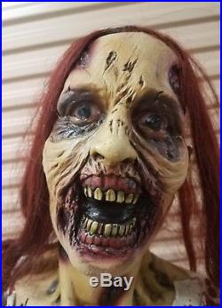 Spirit Halloween Female Zombie See-Through Sindy Shotgun Hole Walking Dead Prop