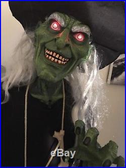 Spirit Halloween Grinning Gertrude Life Size 5 Ft Evil Witch Animatronic Prop