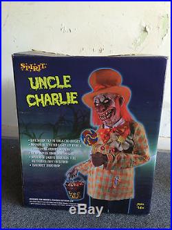 Spirit Halloween Life Size Animated Animatronic Figure Prop Uncle Charlie Clown