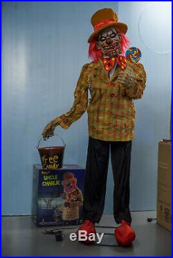 Spirit Halloween Lifesize UNCLE CHARLIE clown animated prop