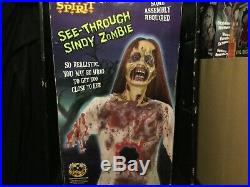 Spirit Halloween See Through Sidney Zombie LifeSize Prop Decor Rare New in Box