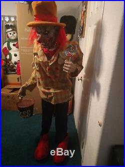 Spirit Halloween Uncle Charlie Clown Animated Prop Decoration RARE Life Size