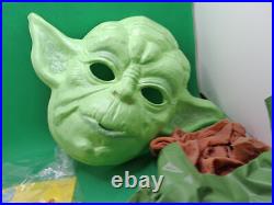 Star Wars Empire Strikes Back Yoda Ben Cooper mask outfit Costume S 1980s w box