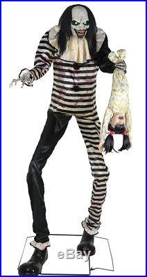 Sweet Dreams Clown Animated Prop 7' Haunted House Halloween Lifesize Decoration