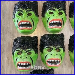 TEN Vintage 70's Ben Cooper INCREDIBLE HULK MARVEL Halloween Masks Costume NEW