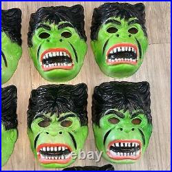 TEN Vintage 70's Ben Cooper INCREDIBLE HULK MARVEL Halloween Masks Costume NEW