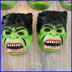 TEN Vintage 70's Ben Cooper INCREDIBLE HULK MARVEL Halloween Masks Costume NEW