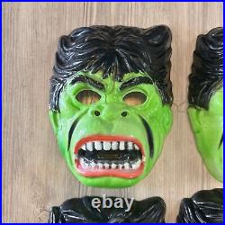 TEN Vintage 70's Ben Cooper INCREDIBLE HULK MARVEL Halloween Masks Costume NEW