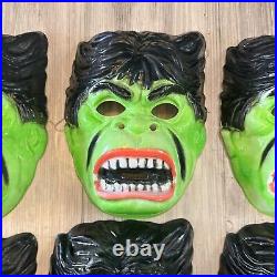 TEN Vintage 70's Ben Cooper INCREDIBLE HULK MARVEL Halloween Masks Costume NEW