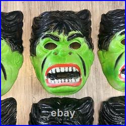 TEN Vintage 70's Ben Cooper INCREDIBLE HULK MARVEL Halloween Masks Costume NEW