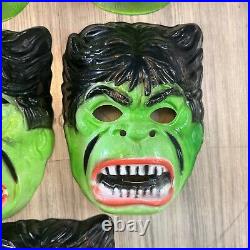 TEN Vintage 70's Ben Cooper INCREDIBLE HULK MARVEL Halloween Masks Costume NEW