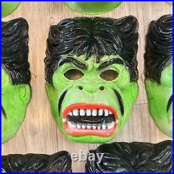 TEN Vintage 70's Ben Cooper INCREDIBLE HULK MARVEL Halloween Masks Costume NEW