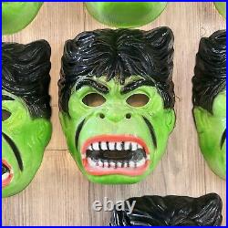 TEN Vintage 70's Ben Cooper INCREDIBLE HULK MARVEL Halloween Masks Costume NEW