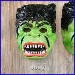 TEN Vintage 70's Ben Cooper INCREDIBLE HULK MARVEL Halloween Masks Costume NEW