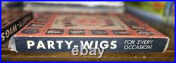 TWO 1940s HALCO HALLOWEEN COSTUME COMPANY PARTY WIGS ANTIQUE GYPSY SPANISH BOY