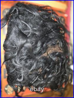 TWO 1940s HALCO HALLOWEEN COSTUME COMPANY PARTY WIGS ANTIQUE GYPSY SPANISH BOY