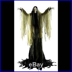 Talking LifeSize ANIMATED TOWERING WITCH Halloween Haunted House Prop Decoration