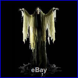 Talking LifeSize ANIMATED TOWERING WITCH Halloween Haunted House Prop Decoration