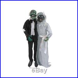 The Newly Deads 5' ft Halloween Animated Decoration Animatronic Prop Bride Groom