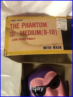 The Phantom 1960's USA Med Wilson McCoy Collegeville Halloween Costume Orig Box