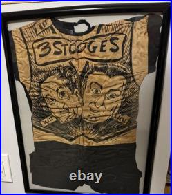 Three Stooges Halloween Costume & Moe Mask 1960 Ben Cooper 3 Stooges