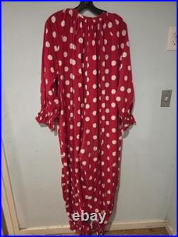 True Vintage 70s 80s Adult Clown Halloween Costume Red White Polka Dot Large/XL
