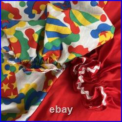 True Vintage 70s 80s Adult Clown Halloween Costume With Accessories Large/XL