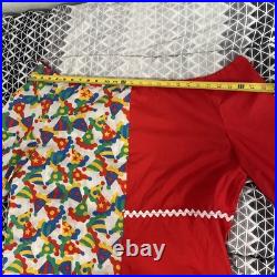 True Vintage 70s 80s Adult Clown Halloween Costume With Accessories Large/XL