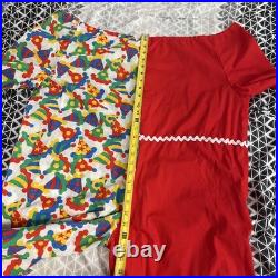 True Vintage 70s 80s Adult Clown Halloween Costume With Accessories Large/XL