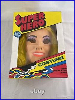 UNWORN EXCELLENT Vintage 1976 Electra Woman Ben Cooper Halloween Costume, Mask