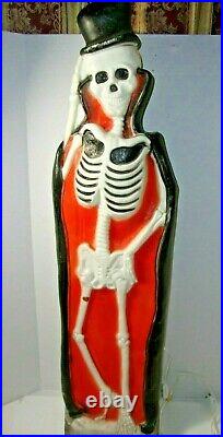 Union Products Halloween Blow Mold Yard Decoration Lighted Skeleton with Tombstone