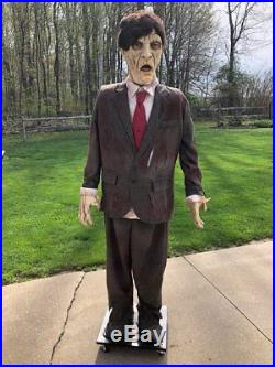 VERY RARE Gemmy Halloween Life Size Animated Zombie Hungry Harry