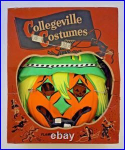 VERY RARE Vtg 1950s Collegeville Scarecrow Sparkle Velvet Costume #12-S READ