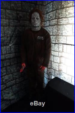 VIDEO Holy Grail Gemmy Lifesize Rob Zombie Michael Myers Animated Halloween Prop
