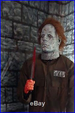 VIDEO Holy Grail Gemmy Lifesize Rob Zombie Michael Myers Animated Halloween Prop