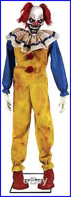 VIDEO LIFESIZE Animated Twitching Clown LAUGH Evil Outdoor Halloween Prop Spirit