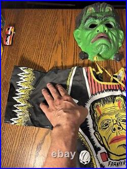 VINTAGE 1976 BEN COOPER UV GLOW Monster Frankenstein Halloween Costume Box RARE