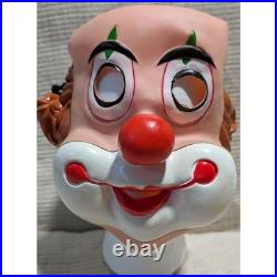 VINTAGE 1980s Cesar Merry Clown Mask Vinyl Halloween Horror Rare