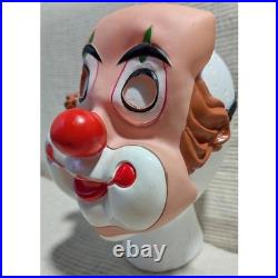 VINTAGE 1980s Cesar Merry Clown Mask Vinyl Halloween Horror Rare