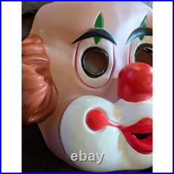 VINTAGE 1980s Cesar Merry Clown Mask Vinyl Halloween Horror Rare