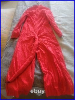 VINTAGE ANTIQUE HALLOWEEN COSTUME LOT OF 3 HANDMADE DEVIILCATSKELETON Free ship