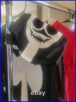 VINTAGE ANTIQUE HALLOWEEN COSTUME LOT OF 3 HANDMADE DEVIILCATSKELETON Free ship