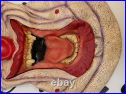 VINTAGE? Cinema Secrets 2002 Killer Clown Holloween Costume Scary Clown Mask