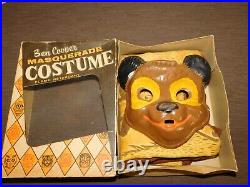 VINTAGE HALLOWEEN BEN COOPER COSTUME TEDDY BEAR in MASQUERADE BOX
