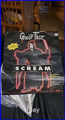 VINTAGE SCREAM GHOST FACE COSTUME/1997/RARE/ADULT/UP TO 200LB/NEWithHALLOWEEN
