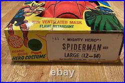 VINTAGE SPIDERMAN BEN COOPER COSTUME RARE MARVEL Ventilated Mask 1965 Htf