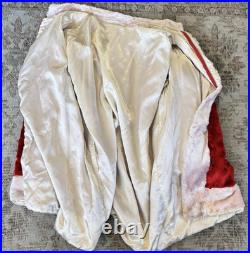 VTG 40s 50s Santa Claus Costume Christmas J. Halpern Co Halco Jacket hat red